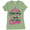 Celebrating With the 4th Birthday Queen Ladies Fitted T-Shirt