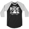 born to ride funny 3/4 Sleeve Shirt