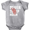 Never Sleep Again Baby Bodysuit