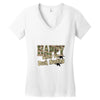 happy when duck hunting Women's V-Neck T-Shirt