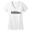 i'd rather be running funny cool run runner marathon sport athlete shi Women's V-Neck T-Shirt