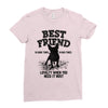 Best Friend Pug Ladies Fitted T-Shirt