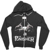 black and white Zipper Hoodie