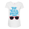 time to go tropical awesome paradise Maternity Scoop Neck T-shirt