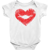 lip print heart Baby Onesie