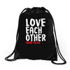 love each other Drawstring Bags
