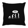 banksy funny human evolution indie Throw Pillow