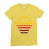 sunset line Ladies Fitted T-Shirt