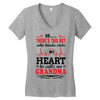 There's This Boy Who Stole My Heart He Calls Me Grandma Women's V-Neck T-Shirt
