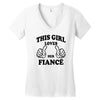 This Girl Loves Her Fiance Women's V-Neck T-Shirt