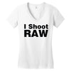 i shoot raw Women's V-Neck T-Shirt