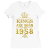kings are born in 1958 Ladies Fitted T-Shirt