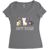 happy meowr Women's Triblend Scoop T-shirt