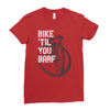 bike 'til you barf Ladies Fitted T-Shirt