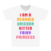 i am a mermaid unicorn kitten fairy princess All Over Men's T-shirt