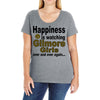 happiness is watching gilmore girls Ladies Curvy T-Shirt