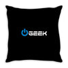 geek' (power on button) Throw Pillow