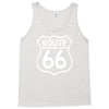 route 66 stampa bianca starda america sport Tank Top