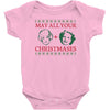 golden christmas Baby Bodysuit