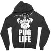 pug life dog Zipper Hoodie