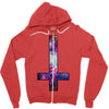 inverted galaxy cross funny  religion banter space fashion new Zipper Hoodie