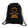 training to be the strongest super saiyan Drawstring Bags