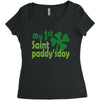 my 1st saint paddyday Women's Triblend Scoop T-shirt