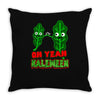 oh yeah kaleween Throw Pillow