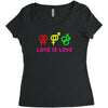 love is love Women's Triblend Scoop T-shirt