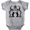 big tough gorilla musculine Baby Onesie