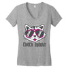 CHECK MEOWT CAT Women's V-Neck T-Shirt