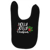 holly jolly christmas Baby Bibs