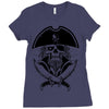 skull with beard Ladies Fitted T-Shirt