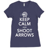 keep calm &amp; shoot arrows Ladies Fitted T-Shirt