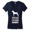 not just a dog person i'm a boxer mommy! Women's V-Neck T-Shirt