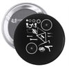 bicycle cyclopath bike hobby exploded Pin-back button