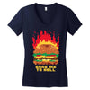 burger fever Women's V-Neck T-Shirt