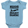 weekend rugby forecast beer pub drink Baby Onesie
