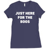 just here for the boos Ladies Fitted T-Shirt
