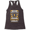 Never Underestimate The Strength Of A Childhood Cancer Warrior Racerback Tank