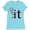 fk it funny college party Ladies Fitted T-Shirt
