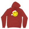 smiley face wears santa hat merry christmas Unisex Hoodie