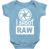 i shoot raw photography camera photograph Baby Onesie