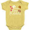 peace love rabbits Baby Bodysuit