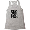 photographer camera photography modern text photos scrapbook geek t sh Racerback Tank
