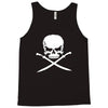 biker pirate skull bones swords Tank Top