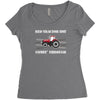 case ih red tractor boy comin' through Women's Triblend Scoop T-shirt