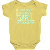 i ski like a girl Baby Onesie