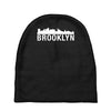 brooklyn city skyline silhouette Baby Beanies