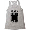 never forget floppy disk Racerback Tank